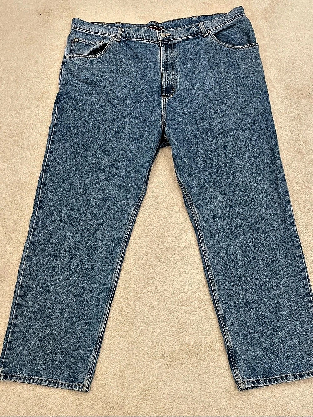 Vintage Polo Jeans Co Ralph Lauren Mens 46x30 Relaxed Fit Blue Denim Jeans Big